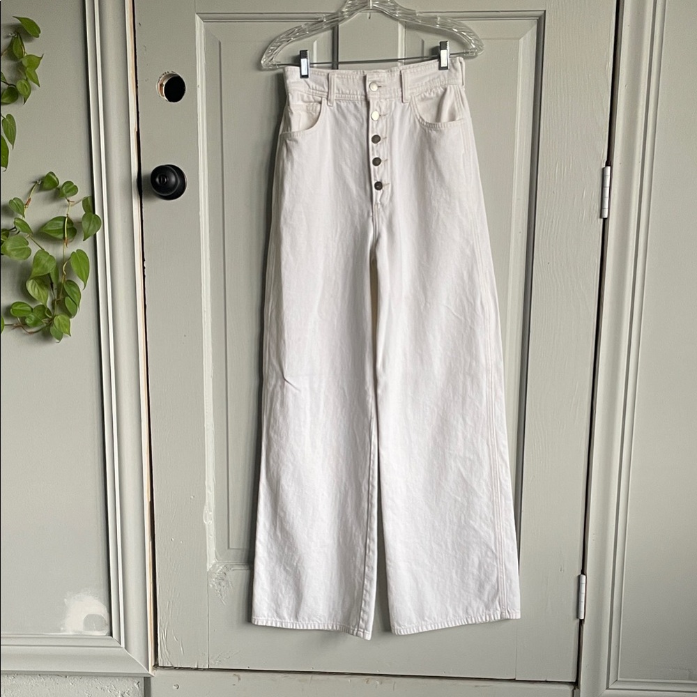 Reformation White Flare & Wide Leg Jeans